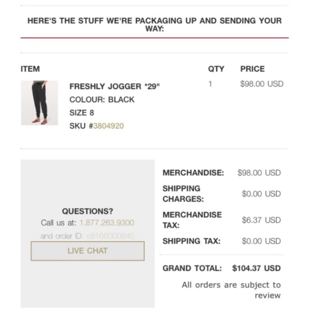 Lululemon Freshly Jogger *29”